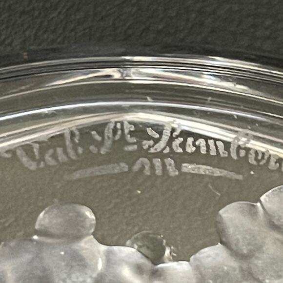 6 Vintage Val St Lambert Glass Coasters Brussels‎ Pattern Intaglio Belgium 3.5" - Picture 2 of 9